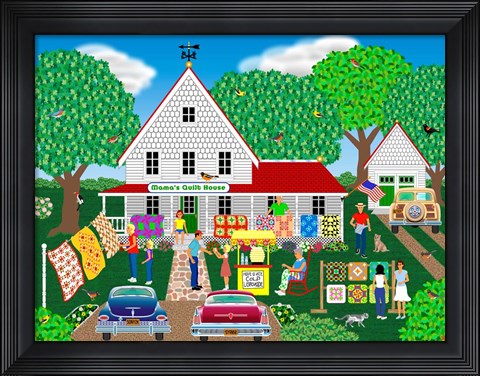 Framed Mama&#39;s Quilt House Print