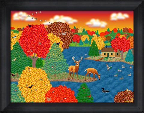Framed Deer Lake Print