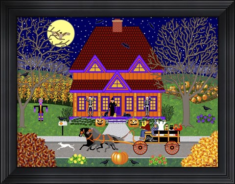 Framed Pumpkin House Print