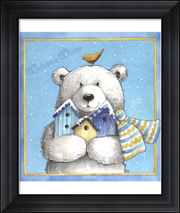 Framed Polar Bear Welcome Print