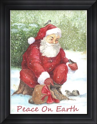 Framed Santa Peace Print