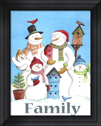 Framed Snow Family Print