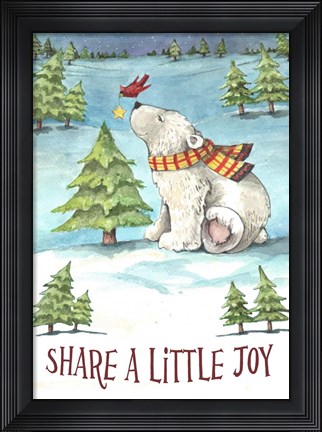 Framed Share A Little Joy Print