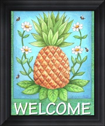 Framed Pineapple Welcome Print