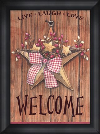 Framed Country Star Welcome Print