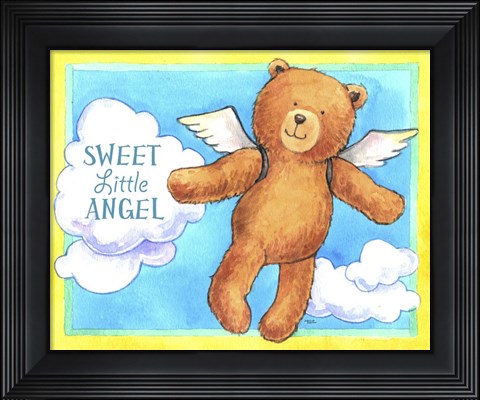 Framed Sweet Angel Bear Print