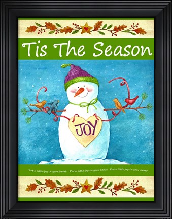 Framed Snowman Season Of Joy Print