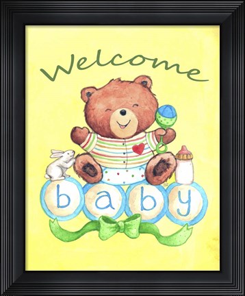 Framed Baby Bear Welcome Print