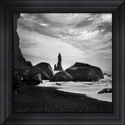Framed Iceland Vik Rocks Print