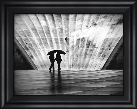 Framed Paris La Pluie Print
