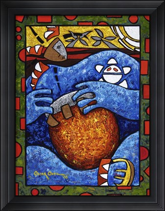 Framed Red Ball Print