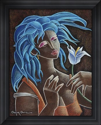 Framed Flower and Wind Print