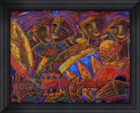 Framed Musas Del Caribe Print