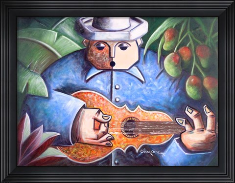 Framed Musician I Print