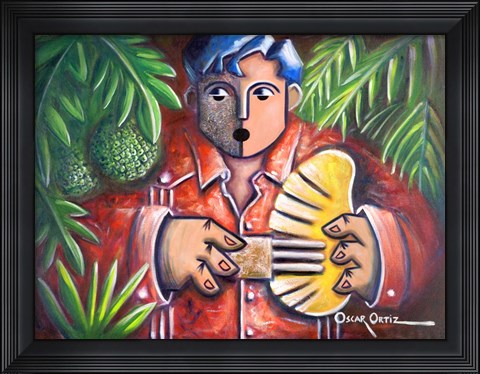 Framed Musician II Print