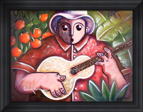 Framed Musician III Print