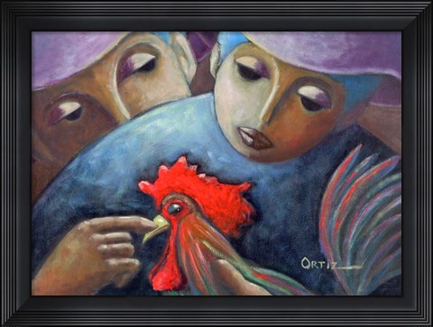 Framed Rooster Print