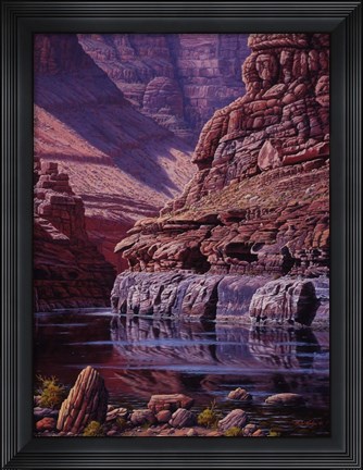 Framed Reflections Of Marble Print