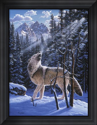Framed In The Still Of The Tetons Print