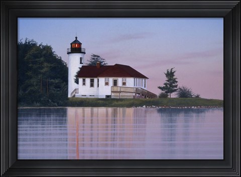 Framed Whiskey Point Lighthouse Print