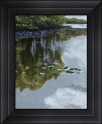 Framed Lake and Lily Pads Print