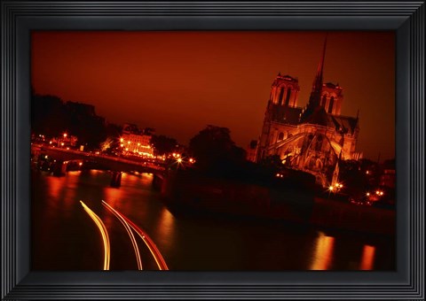 Framed Red Night Print