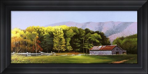 Framed Cades Cove Barn Print