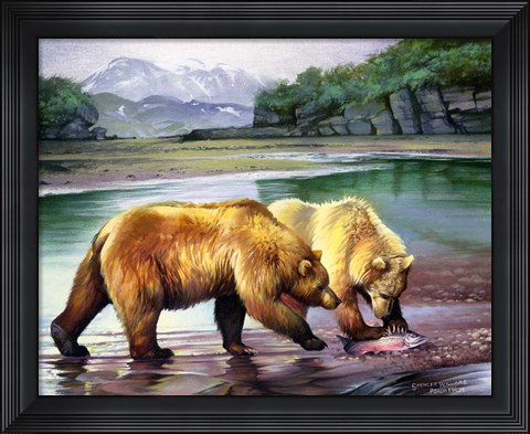 Framed Coastal Grizz Print