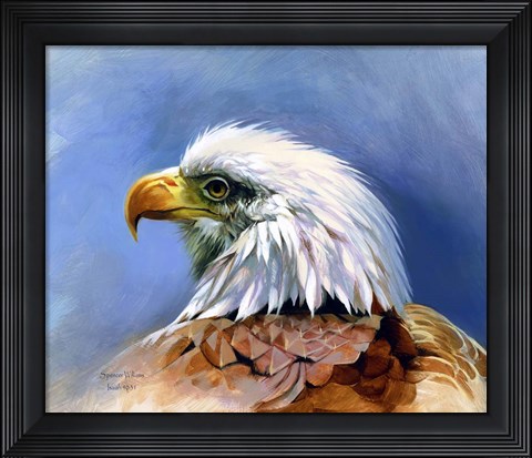 Framed Eagle Portrait Print