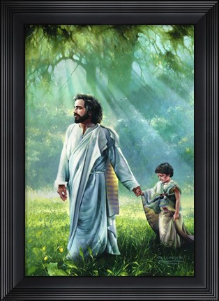 Framed He Leadeth Me Print
