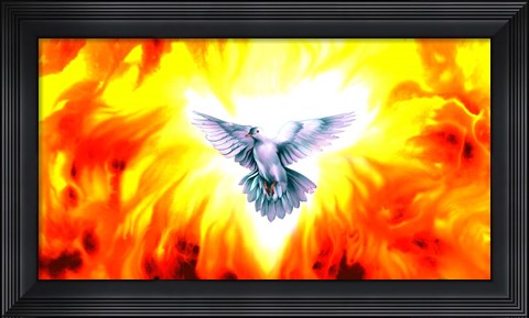 Framed Holy Spirit Fire Print