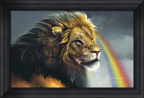 Framed Lion Of Judah Print