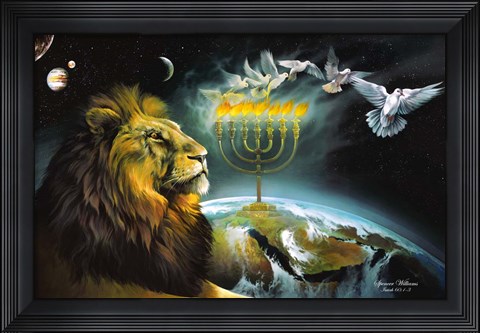 Framed Menorah Print