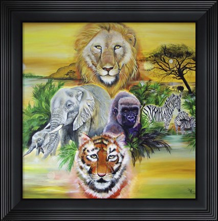 Framed Fantasy Safari Print