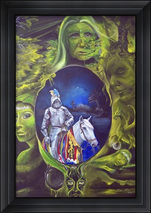 Framed King Arthur Travels Print