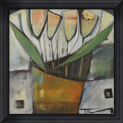 Framed Tulips In Terracotta Print
