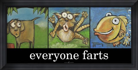 Framed Everyone Farts Poster Print