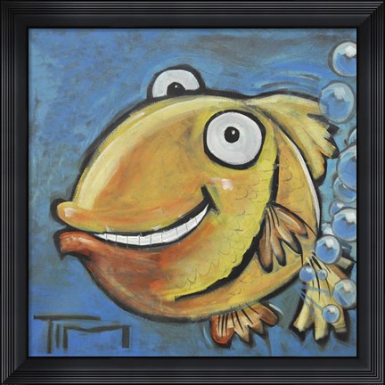 Framed Farting Fish Print