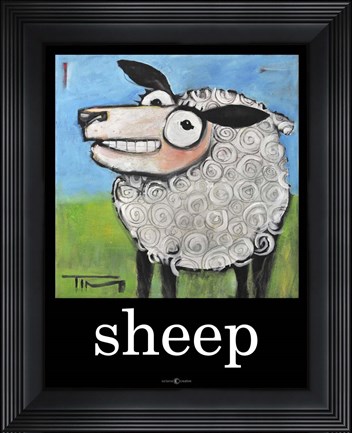 Framed Sheep Poster Print