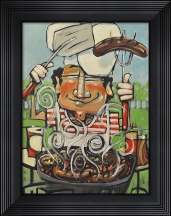 Framed King Of The Grill Print