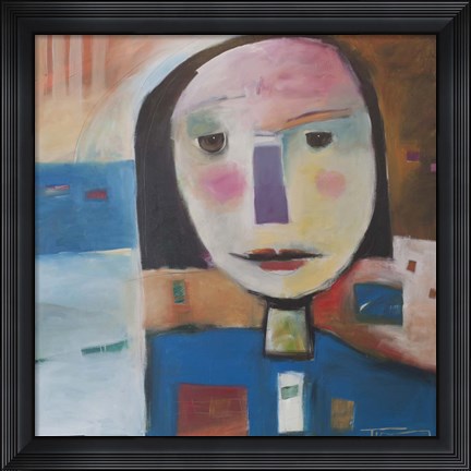 Framed Portrait Of Young Girl Print