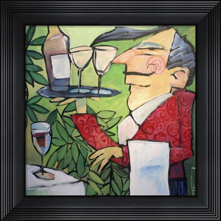 Framed Wine Steward Print