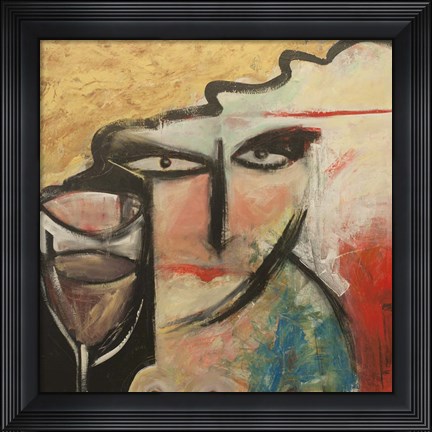 Framed Wine And Nipples Print