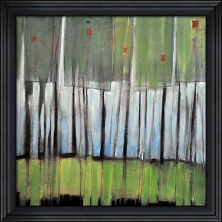 Framed Trees With Red Birds Print