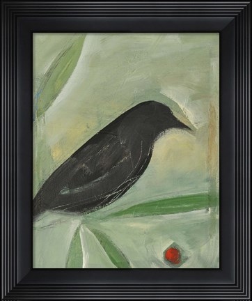 Framed Bird And Berry 1 Print