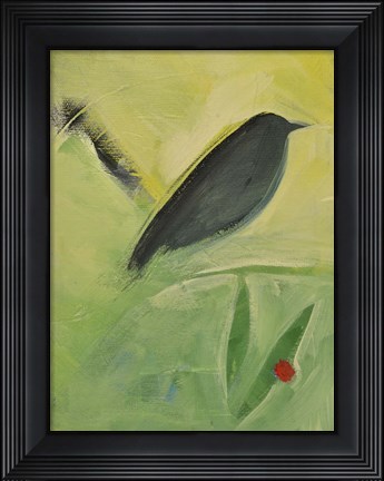 Framed Bird And Berry 3 Print