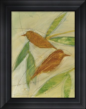 Framed Brown Birds At Rest Print