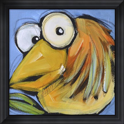 Framed Gold Bird 2 Print