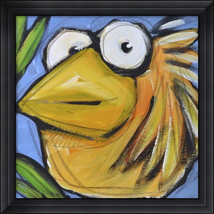 Framed Gold Bird 3 Print