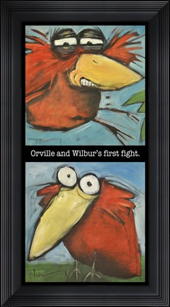 Framed Orville And Wilbur&#39;s First Flight Print